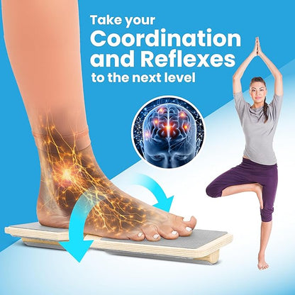 Single Leg Foot Board - Ankle & Foot Exerciser Strengthener, Physical Therapy for Sprained Ankles, Foot Stretcher for Plantar Fasciitis