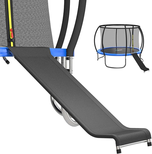 Ergonomic Trampoline Slide with Buffer Region for Children Kids, Outdoor Trampoline Slide