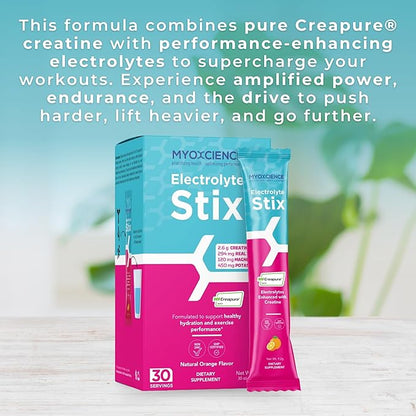 MYOXCIENCE Electrolyte STIX | Creatine Electrolyte Powder | Recovery from Exercise & Muscle