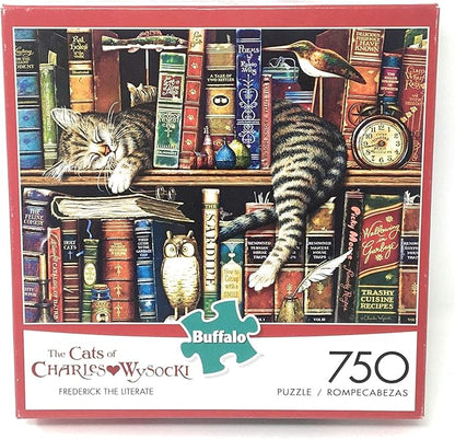 Buffalo Games - Charles Wysocki - Frederick the Literate - 750 Piece Jigsaw Puzzle For Adults -Challenging Puzzle Perfect for Game Nights - Finished Size is 24.00 x 18.00