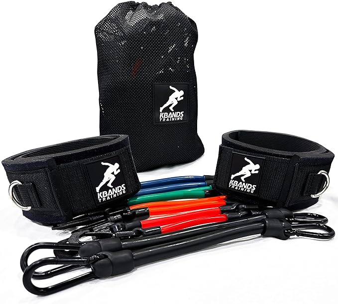 Kbands | Speed and Strength Leg Resistance Bands | Includes Speed 101 and Agility FX Digital Training Programs - Sizes for Youth, Intermediate, and Advanced Athletes
