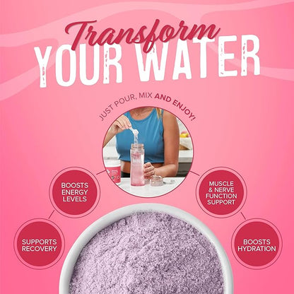 JUNP Electrolytes Powder No Sugar No Carbs – Wild Berry Fruit Flavor Drink Mix - Potassium & Salt Electrolyte Hydration Powder Zero Calorie Sugar Free Electrolyte Powder, Keto Friendly, 180 Servings