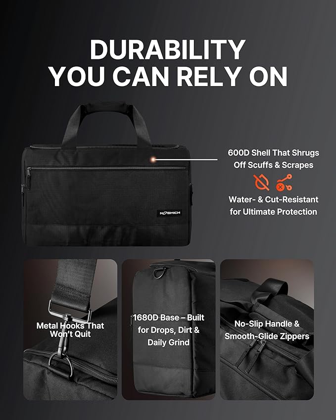 Sneaker Bag for Travel – Fits 4 Pairs of Shoes (Size 14) | Sneakerhead Gift, TSA-Approved Shoe Duffle Bag with 3 Adjustable Dividers | Water-Resistant Gym, Sports, Multi-functional Carry On for Men