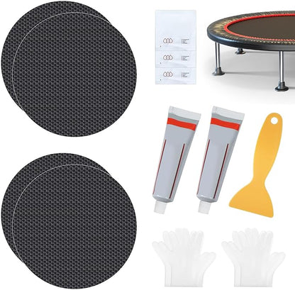 Trampoline Patch Repair Kit 4.1'' Round Square Patches | Repair Trampoline Mat Tear or Hole in a Mat
