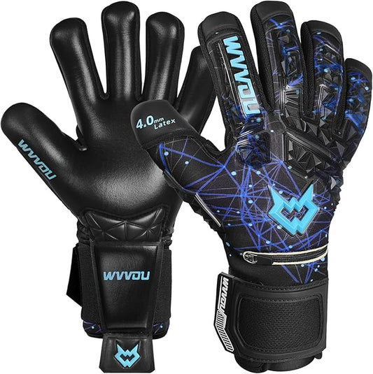 WVVOU Soccer Goalie Gloves for Adults and Youth, High Performance Goalkeeper Gloves with 5