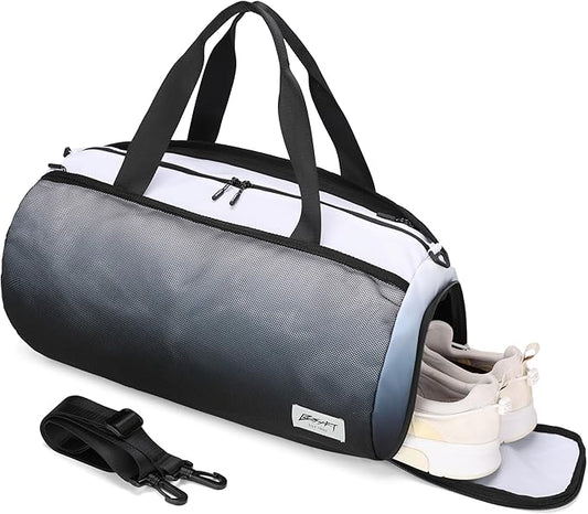 BE SMART Waterproof Mens Gym Bag with Shoe Compartment, Duffle Bags with Wet Pocket for Men