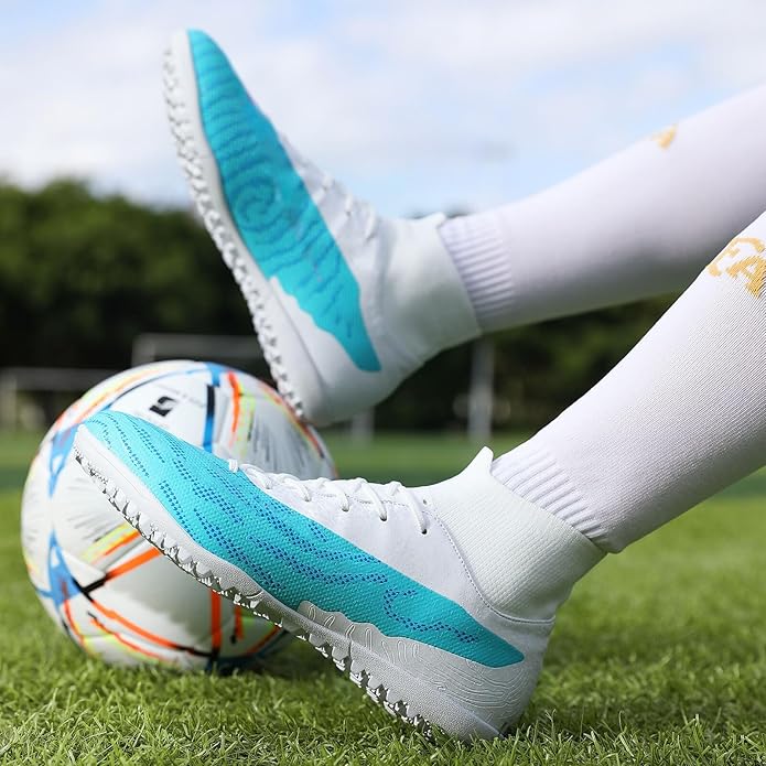 Soccer Cleats for Mens Womens Football Shoes Turf Soccer Shoes Indoor/Outdoor High-top Football Cleats AG/FG