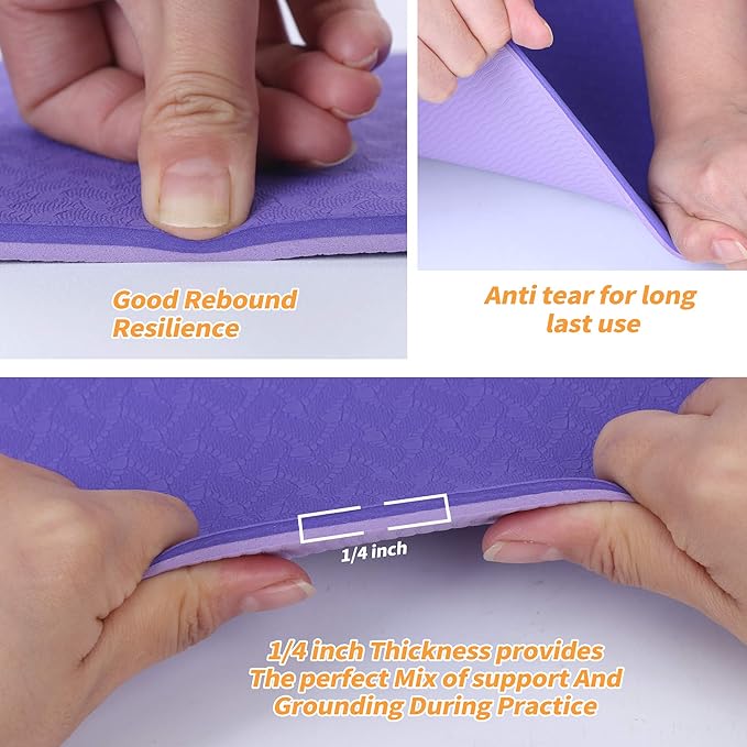 Yoga Starter Kit - 11-Piece Set with Yoga Blocks, Strap, Ball, Mat, Carrying Strap, Net Bag, Cooling Towel