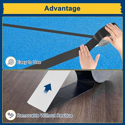 Pickleball Court Tape, Outdoor Pickleball Lines, No Residue Court Marking Kit for Temporary/Gym/Tennis/Driveway/Badminton/Backyard/Sport
