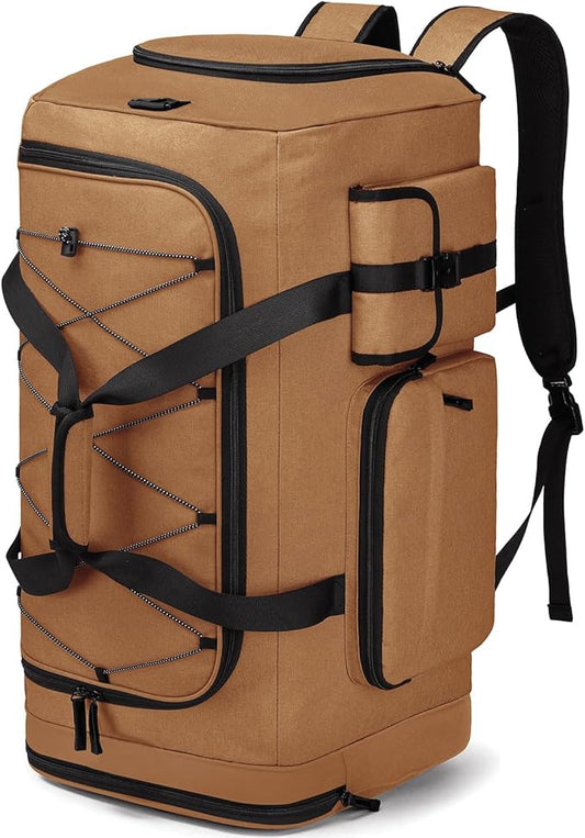 Lyweem Large Duffle Bag Backpack for Travel, 70L Heavy Duty Gym Duffel Bag with Shoes Compartment