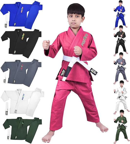 Kids Brazilian Jiu Jitsu Gi For Kids BJJ Gi Youth Grappling Kimonos Preshrunk Lightweight Martial