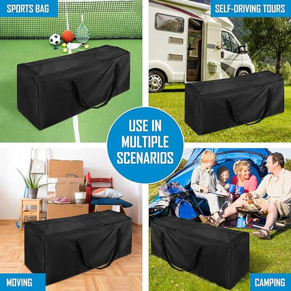 Sports Duffle Bag 42IN Extra Large Travel Duffel Luggage Bag with Upgrade 2-way Lockable Zippers, Durable & Water Resistant (42inch)