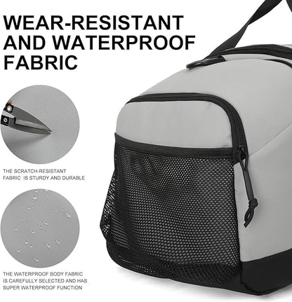 Sports Gym Bag，INOXTO Travel Duffel Bag with Dry Wet Pocket And Shoe CompartmentFor Women and Men，40L/55L Fitness Waterproof Weekender Bag For Swim Sports Travel Working Out (Gray, 55L)