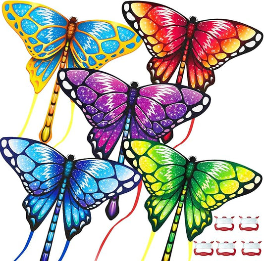 Easy to Fly Kites for Kids & Adults, Butterfly Kites with String & Hand for Beach,Outdoor Toys