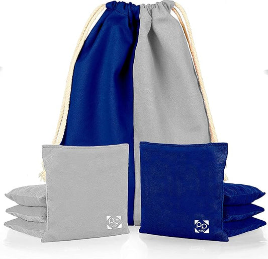 Professional Cornhole Bags - Set of 8 Regulation All Weather Double Sided - Sticky Side/Slick Side