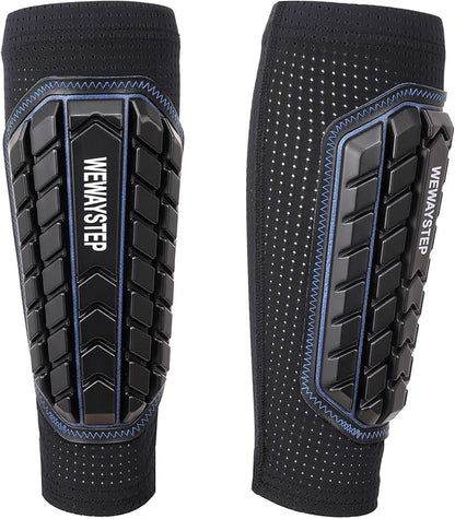 Shin Guards Soccer Kids Youth, Adult Shin Guards with Honeycomb Padding，Breathable & Anti-Slip Calf Compression Sleeves