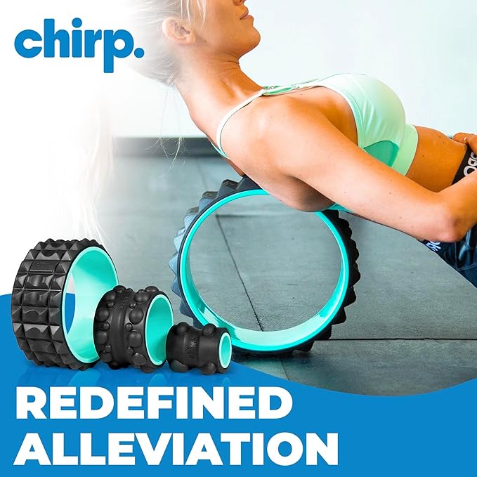 Chirp Wheel XR 3-Pack - 10??Acupressure, 6??Knot-Kneading Thumb, 4??Neck & Headache Relief, High Density Foam Massage Roller Set for Deep Tissue Back Roller & Muscle Therapy, Supports 500lbs, Mint