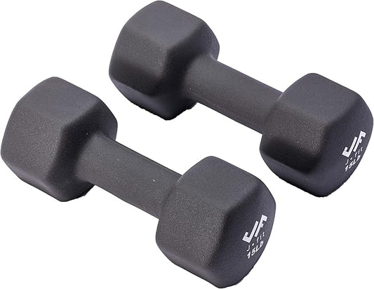 JFIT Dumbbell Pairs or Sets – Neoprene & Vinyl Coated Hand Weights for Home Gym, Strength Training, Aerobics, Cardio Exercise and Fitness