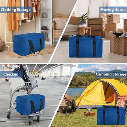 Travel Duffle Bag, 70L Gear Bag for Men and Women, Storage Bag Ideal for Overnight Camping and Weekend Getaways, Dark Blue