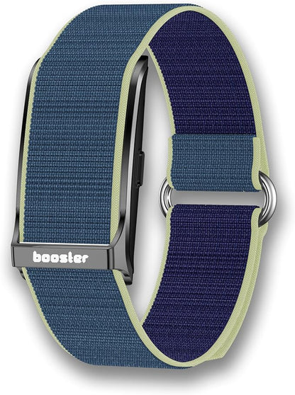 Booster Smart Bracelet, Wearable Activity & Fitness Tracker Band, 24H Sleep Tracker, All-Day Continuous Heart Rate Blood Pressure Stress HRV Monitor, 120+ Sport Modes Smart Wristband, Textile Navy