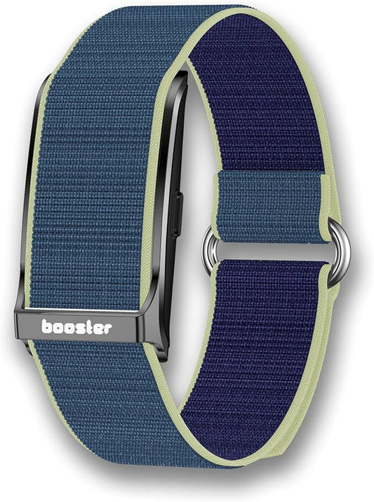 Booster Smart Bracelet, Wearable Activity & Fitness Tracker Band, 24H Sleep Tracker, All-Day Continuous Heart Rate Blood Pressure Stress HRV Monitor, 120+ Sport Modes Smart Wristband, Textile Navy