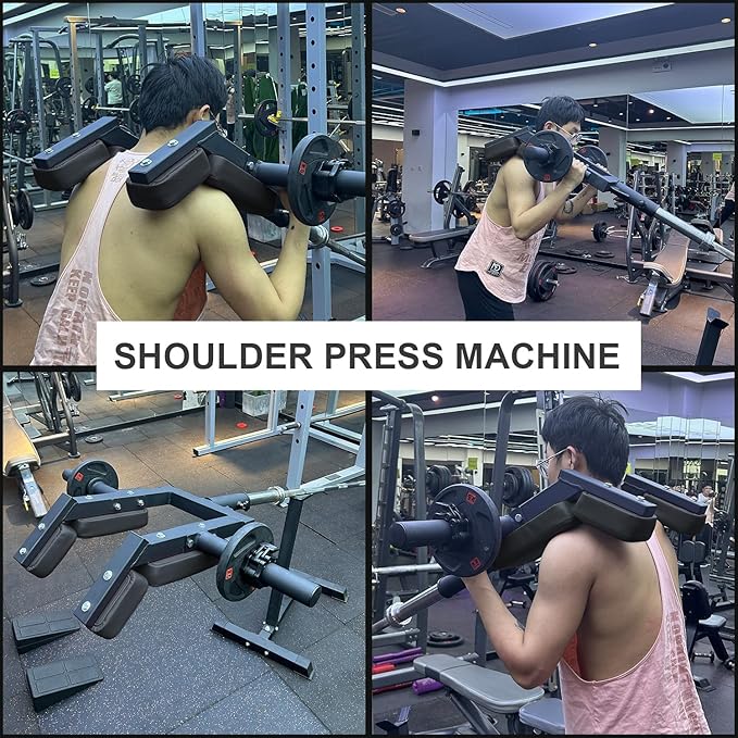 Viking Press Landmine Handle for 2-Inch Barbell, Hack Squat T-Bar Row Attachment Strength Training Accessories, Shoulder Press Landmine Attachment Equipment