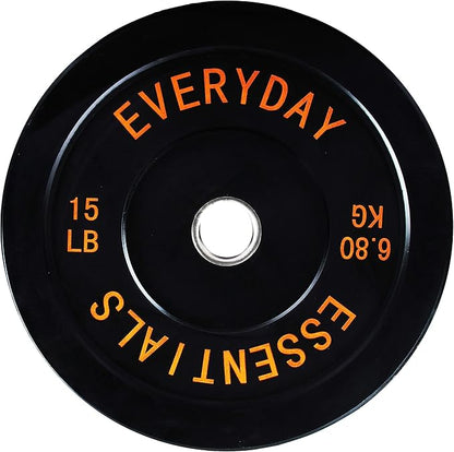 2-Inch Olympic Bumper Plates, Perfect Weight Plates for Weightlifting and Strength Training, Multiple Weights Available