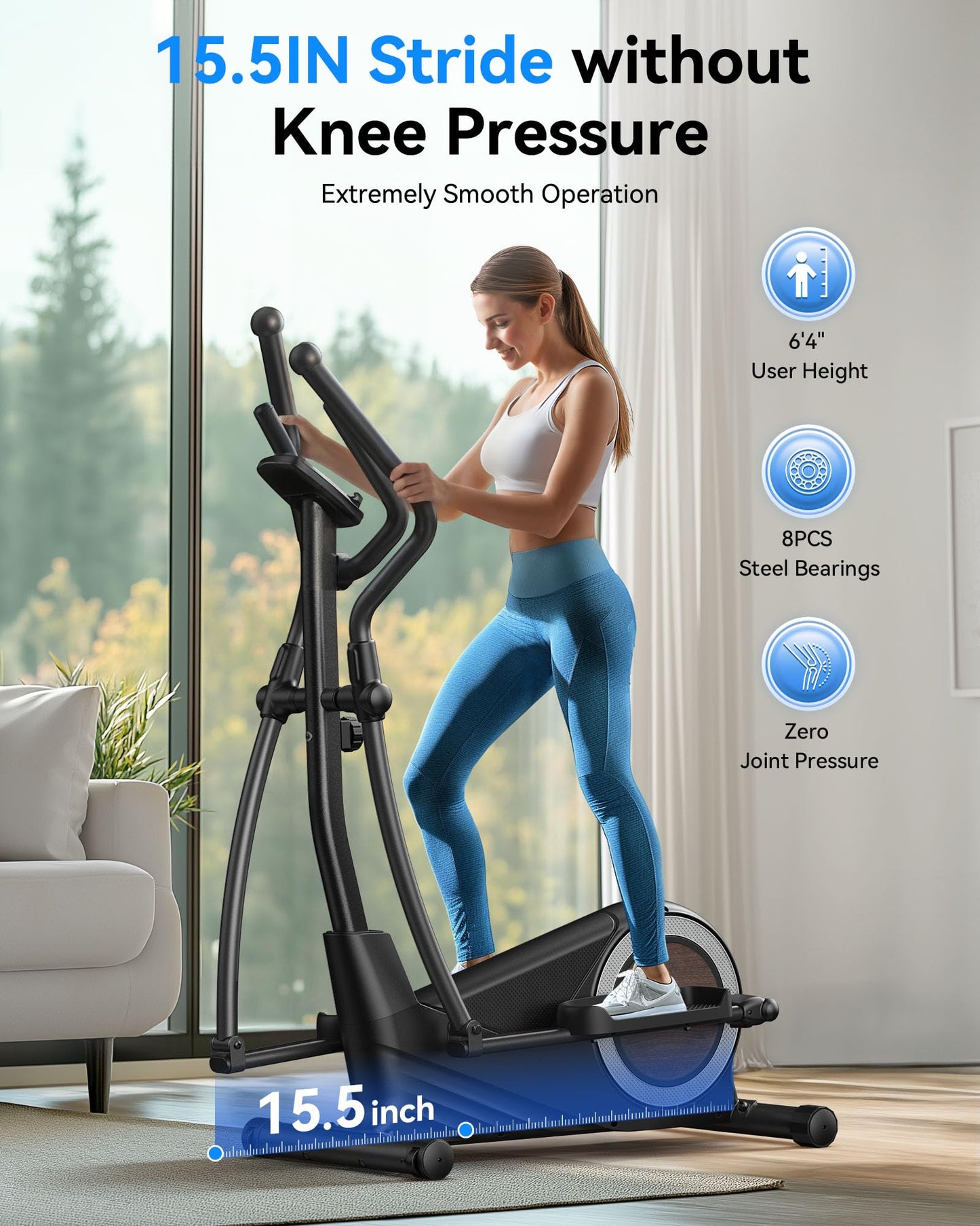 Niceday Elliptical Exercise Machine, Elliptical Machine for Home, Magnetic Elliptical Trainer with