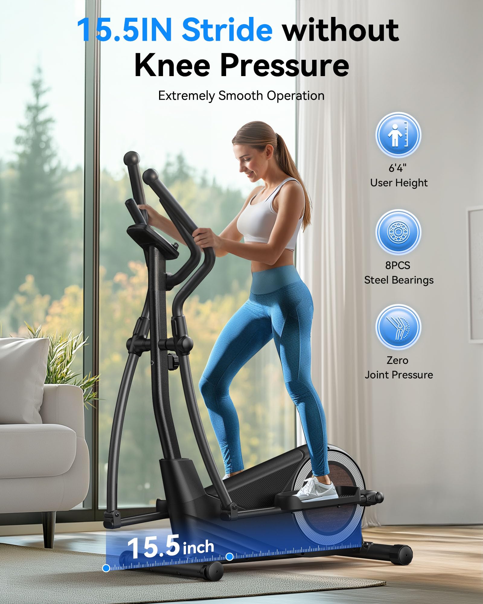 Niceday Elliptical Exercise Machine, Elliptical Machine for Home, Magnetic Elliptical Trainer with