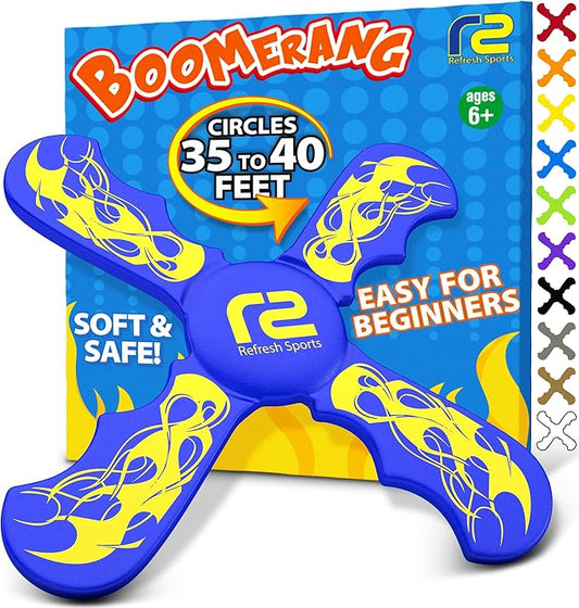 Fun Boomerang for Kids - Stocking Stuffers for Kids 8-12 - Soft & Easy to Use - Best Gifts for 6 7