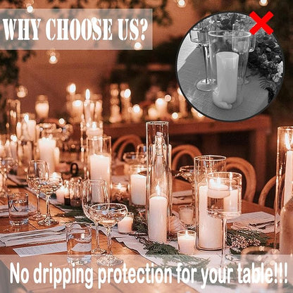 36 Pcs Ivory Pillar Candles Bulk Set，Hurricane Candlesï¼? Different Lengths (12 Each)，Dripless Unscented Smokeless，Gives You a Better Atmosphere When Organizing Wedding or Event Party.