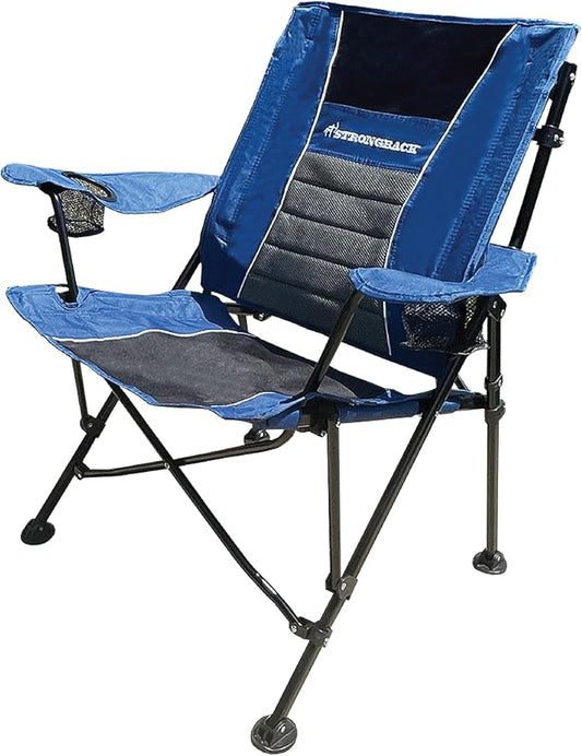 STRONGBACK Camping Chair XL Guru Heavy Duty Camping Chairs with Lumbar Support, Backpack Folding Camp Chair