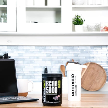 NutraBio BCAA 5000 Powder - Vegan Fermented BCAAs - Supports Lean Muscle Growth, Recovery, Endurance - 60 Servings - Grape Berry Crush