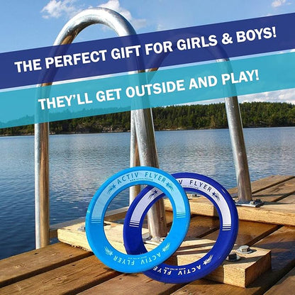 Activ Life Kid’s Flying Rings (2 Pack) They Fly Straight & Don’t Hurt, 80% Lighter Than Standard Rings - Replace Screen Time with Healthy Family Fun - Get Outside & Play