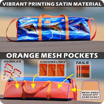 ORGCLDKT-Rainbow Cruiser Delta Kite, Kites for Kids Ages 8-12,4-8,Boys,Girls,Kites for Adults,Beach,Beginners,Giant.1Pc or 3Pcs Pack. Easy to Fly.