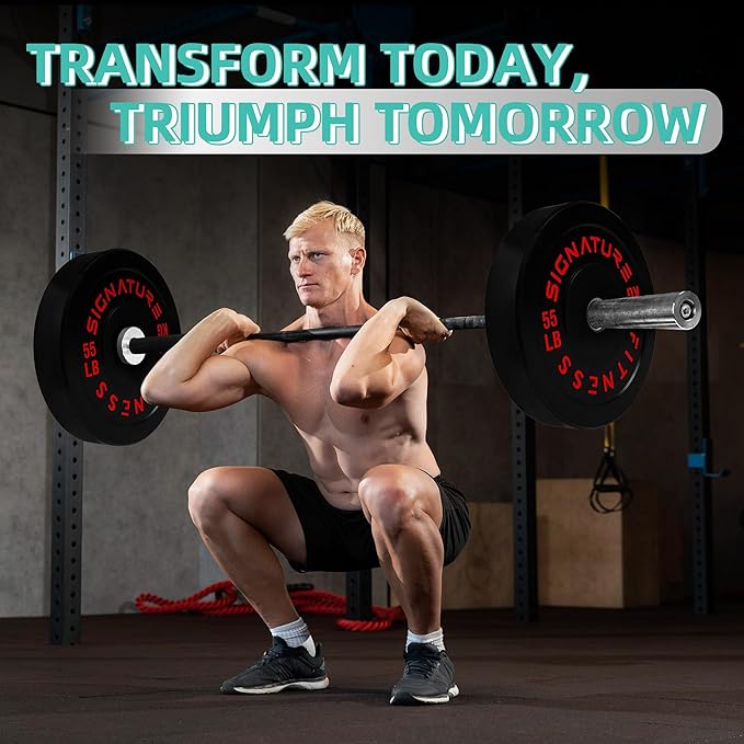 Olympic Bumper Plates Set, 2" Weight Plates for Strength Training & Weightlifting, Paris or Set or Set with Barbell, Multiple Options