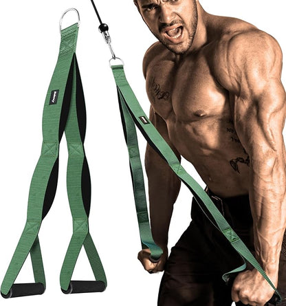 Tricep Rope Cable Attachment Handles, Tricep Pull Down Attachment for Cable Machine, 3 Lengths Tricep Rope for Face Pull, Push Down, Tricep Extension, Cable Rope Attachment for Gym Home Workout