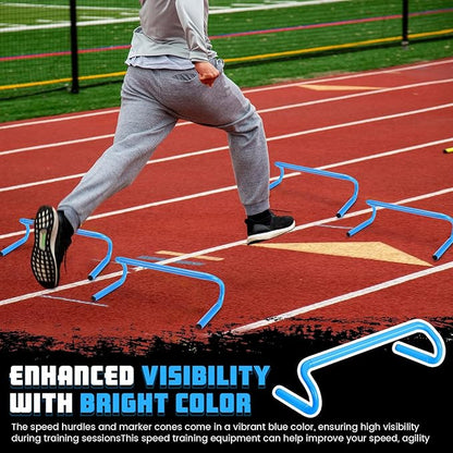 5 Pcs Speed Agility Training Hurdles Detachable Durable Equipment Plyometric and All Purpose Speed Training Hurdle Equipment for Athletes Soccer Basketball