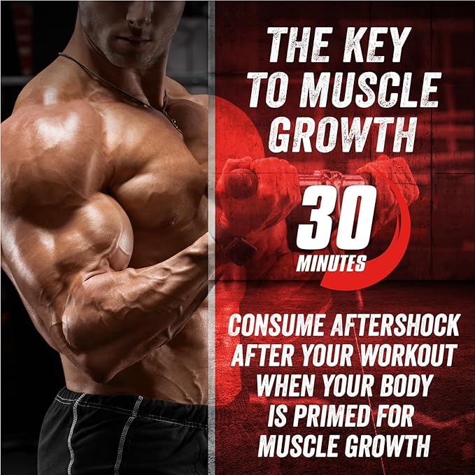 Myogenix Aftershock Post Workout, Unlimited Muscle Growth | Anabolic Whey Protein | Mass Building Carbohydrates | Amino Stack Creatine and Glutamine Plus BCAAs | Shockolate Milk - 3 LBS