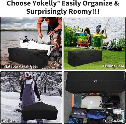 42 Inch Canvas Duffel Bag 150L Extra Large Luggage Duffle for Travel Sport and Camping - Black