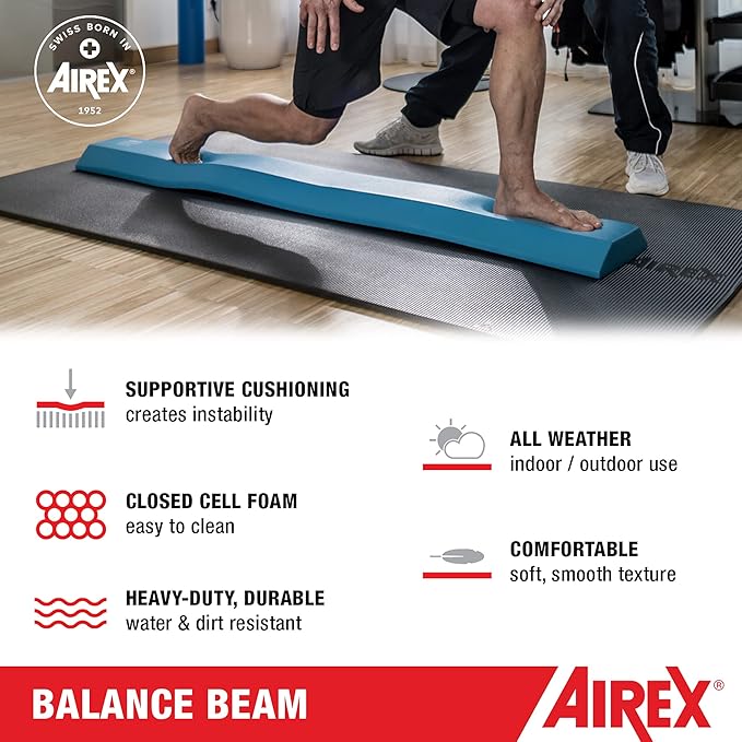 AIREX Balance Pad ??Stability Trainer for Balance, Stretching, Physical Therapy, Exercise, Mobility, Rehabilitation and Core Training Non-Slip Closed Cell Foam Premium Balance Pad