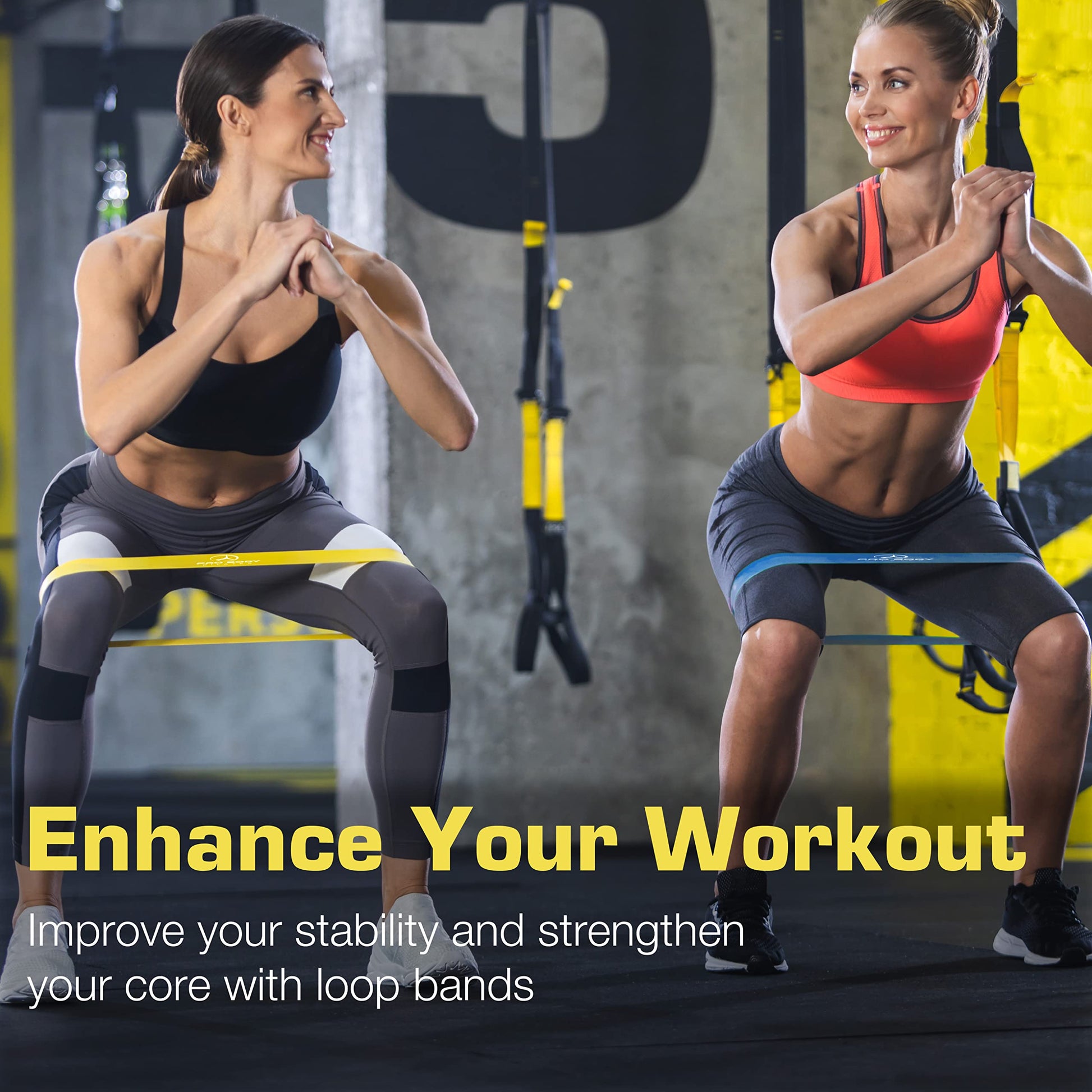 ProBody Pilates Kit — 14 Inch Ring, 9 Inch Ball, 4 Bands & Pump (Black)