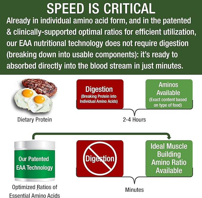 All 9 Essential Amino Acids Powder with 26 Clinical Studies. EAAs 32X Effective vs BCAA/BCAAS Branched Chain Aminos. Pre or Post Workout EAA Supplement. Perfect for Energy, Muscle Growth. Wildberry