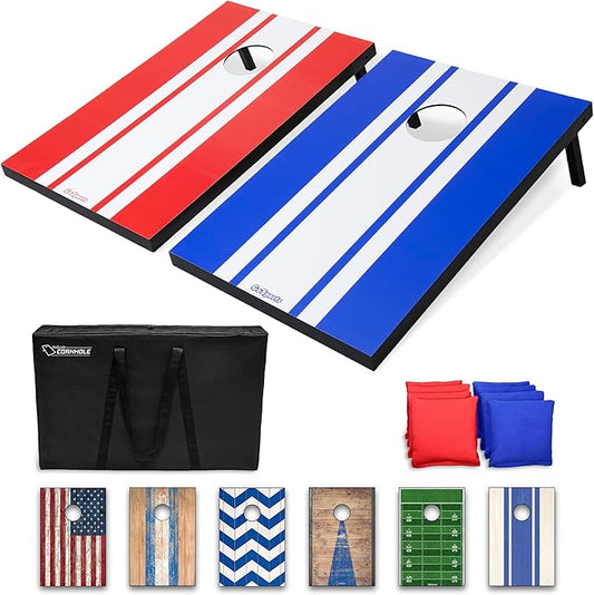 GoSports Portable Cornhole Sets, 8 Styles – Choose 4 x 2 ft or 3 x 2 ft - Boards Include 8 Bean