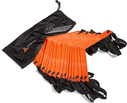 JAWKU Speed and Agility Ladder, Extra Long 21-Foot with 15-Rungs to Improve Balance, Acceleration, Lateral Speed, Change of Direction, and Body Control