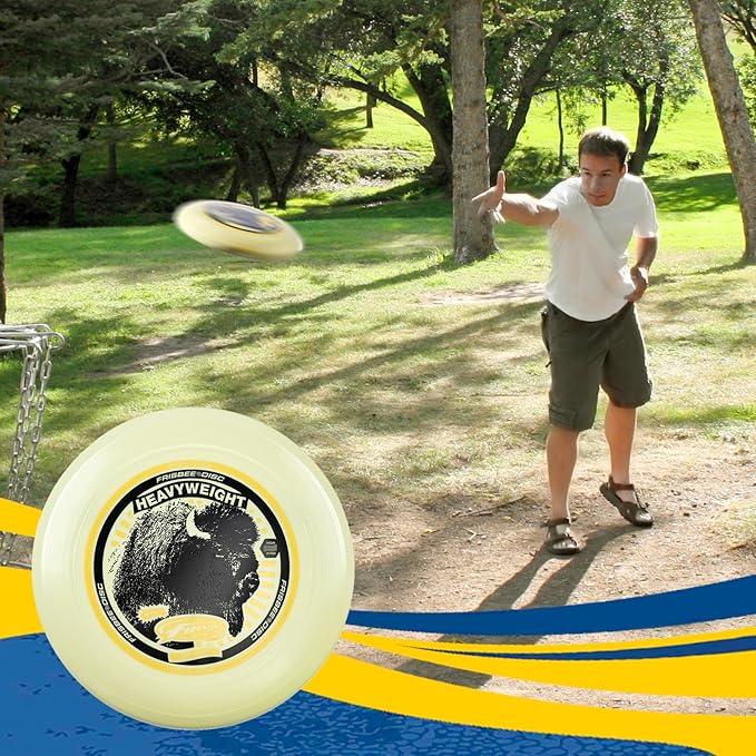 Wham-O Frisbee Heavyweight 200g, 11 Inch Flying Disc, Long Distance, Durable and Stable Sports Disc for Outdoor Activities and Family Fun