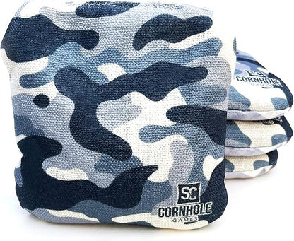 Professional Dual Sided Cornhole Bags- 16 oz 6x6 w/Premium Resin Fill - Official Tournament Slide/Stick Pro Bean Bags - Regulation/Approved