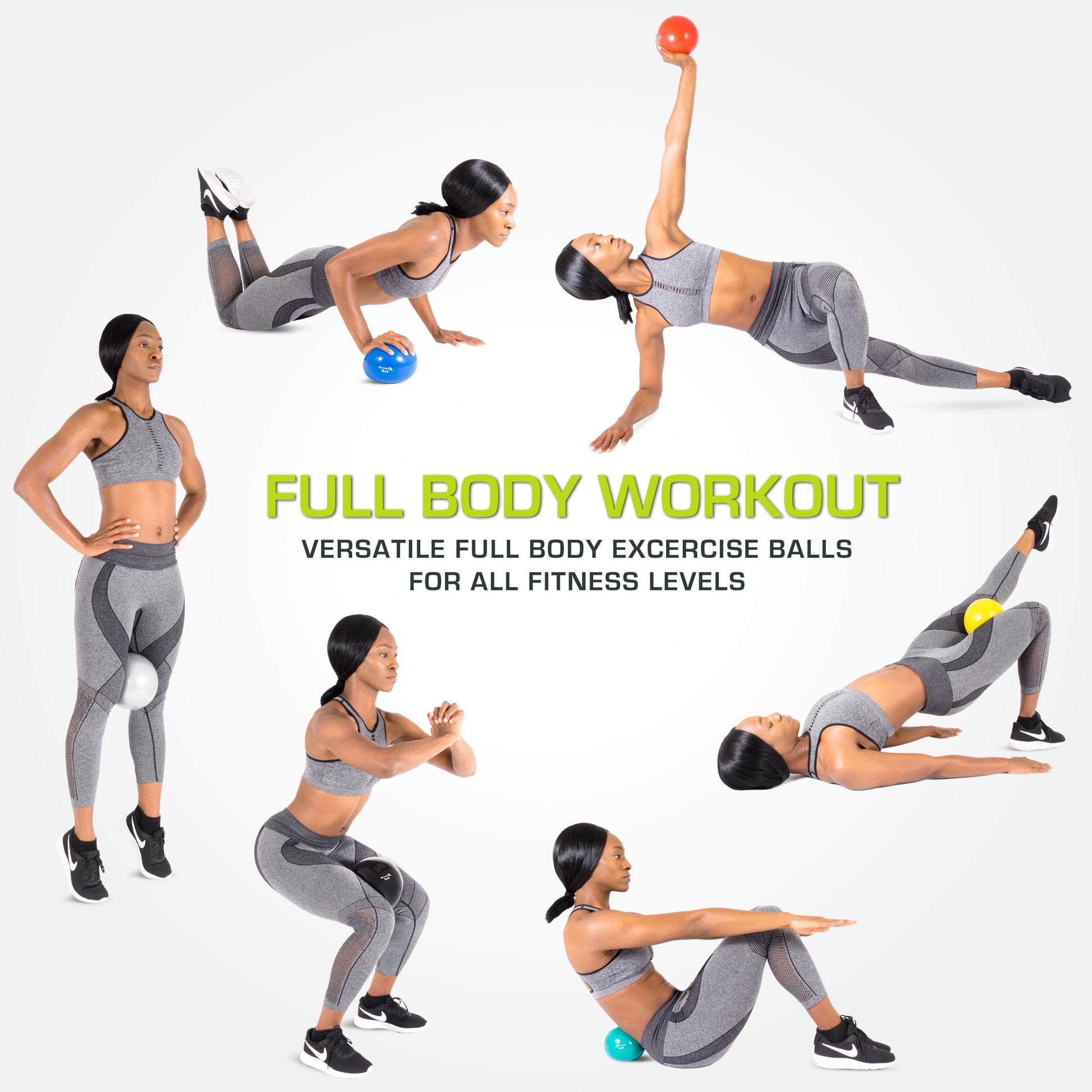 ProsourceFit Weighted Toning Exercise Balls for Pilates, Yoga, Strength Training and Physical