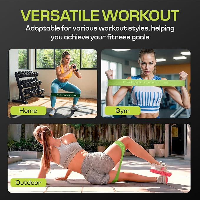 Fabric Resistance Bands for Working Out with 5 Strength Levels - Extra Light to Extra Heavy, Thick Resistance Workout Bands for Legs, Glutes, Hip, Stretching, Strength Training, and Physical Therapy