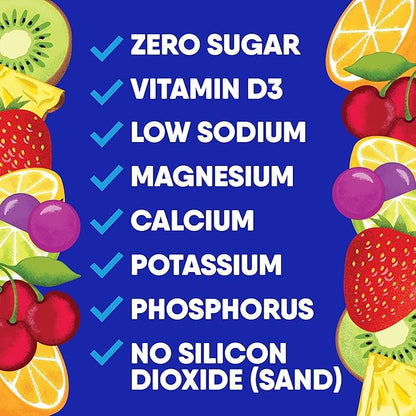 GoHydrate Instant Hydration Powder Packets - Low Sodium Electrolytes Drink Mix - Natural Hydration Support, Sugar Free Electrolyte Flavored Powder Drink with Vitamin D, 30 Packs, Variety Pack